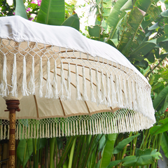 Wholesale Balinese Umbrella Patio | Natural Fringed