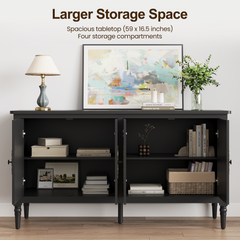 Wholesale Console Cabinet, 58'' Mid Century Modern Pantry Cabinet