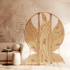 Wholesale 3 Panel Folding Rattan Room Divider, Unique & Pre-assembled