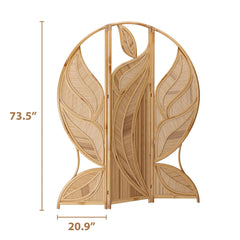 Wholesale 3 Panel Folding Rattan Room Divider, Unique & Pre-assembled
