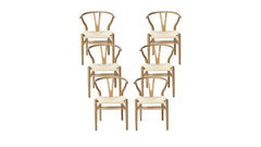 Wholesale Set of 6 Pia Wishbone Dining Chairs