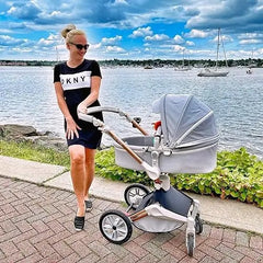 Wholesale Baby Stroller: Height-Adjustable Seat and Reclining Baby Car