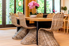 Wholesale The Beaufort Hand-Woven Rattan and Metal Chair