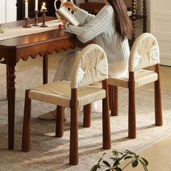 Wholesale Natural Wood Woven Outdoor Dining Chair