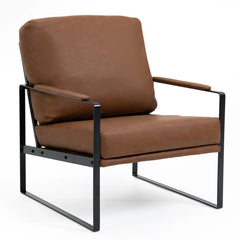 Wholesale Ayaki White Woven Accent Chair with Rattan Arms