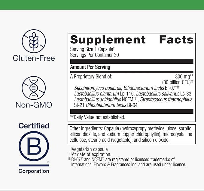 Metagenics UltraFlora Spectrum - Digestive & Immune Health Supplement* - Daily Probiotic - Non-GMO & Gluten-Free - 30 Capsules