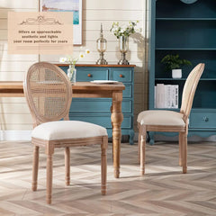 Wholesale Rattan French Country Dining Chairs Set of 4