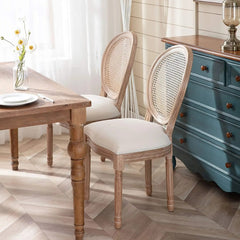 Wholesale Rattan French Country Dining Chairs Set of 4