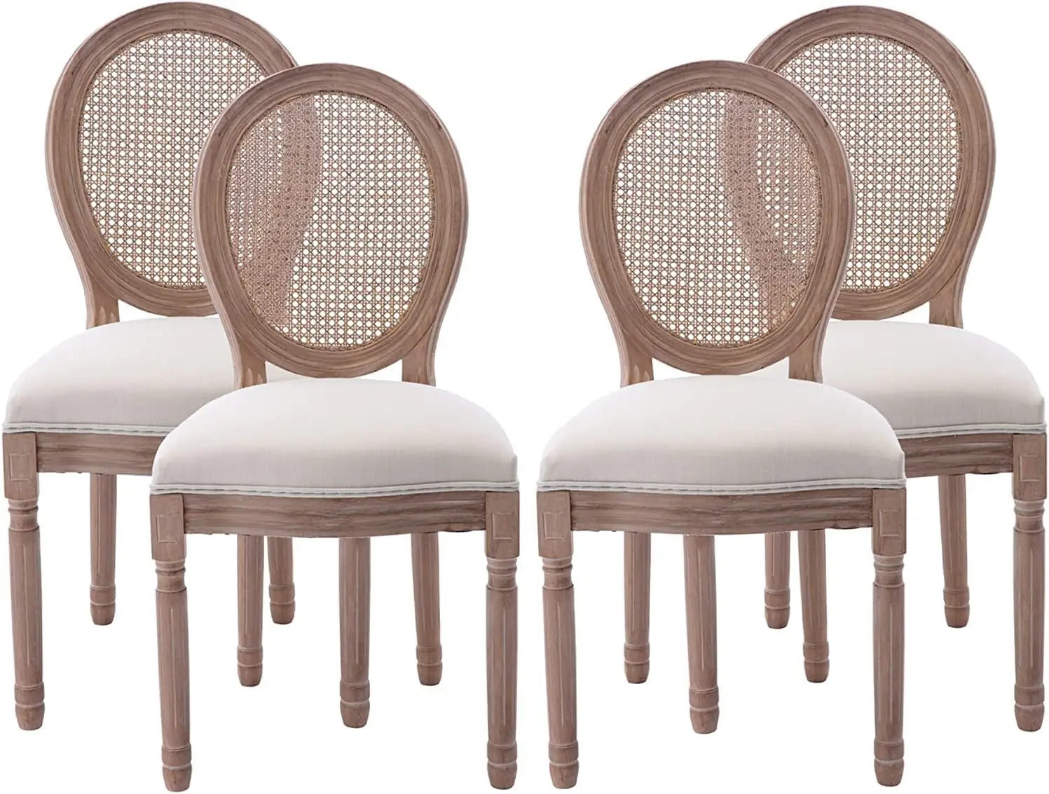 Wholesale Rattan French Country Dining Chairs Set of 4