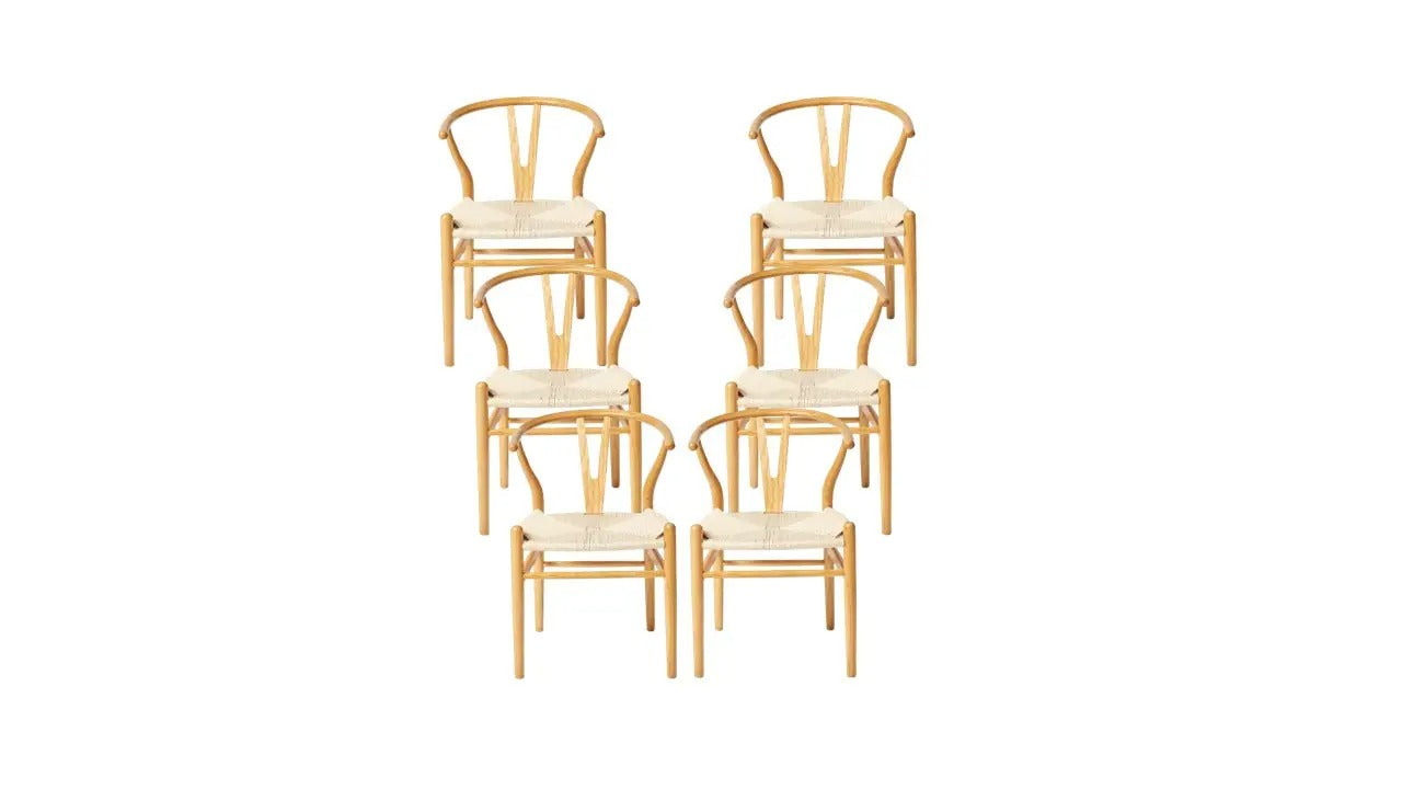Wholesale Set of 6 Pia Wishbone Dining Chairs