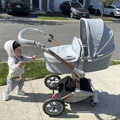 Wholesale Baby Stroller: Height-Adjustable Seat and Reclining Baby Car