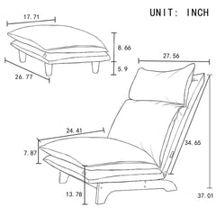 Wholesale Adjustable Floor Sofa Chair with Foldable Backrest
