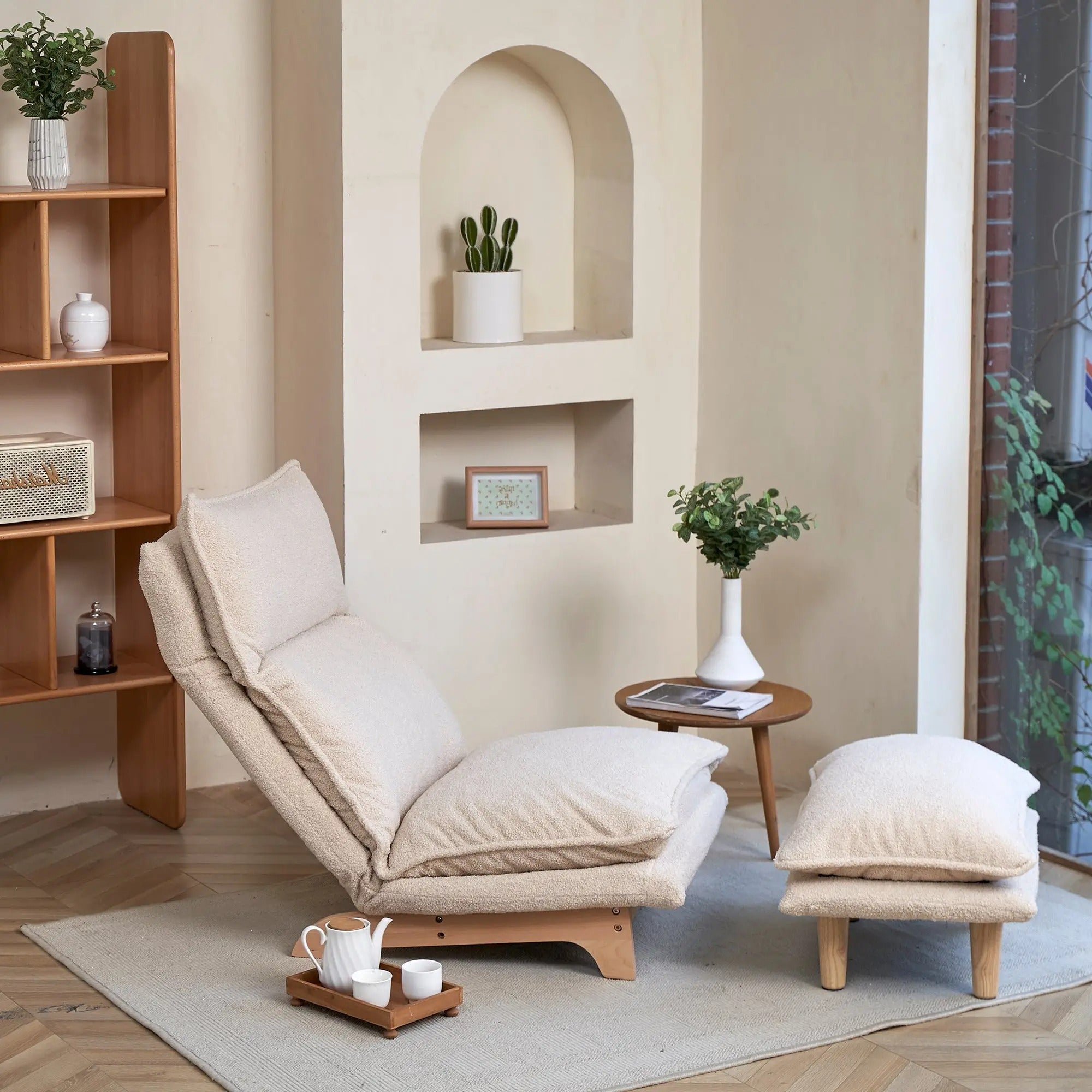 Wholesale Adjustable Floor Sofa Chair with Foldable Backrest